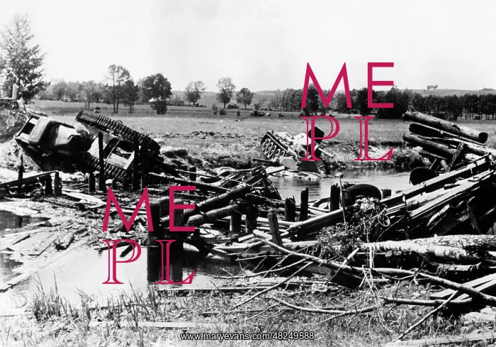 : Soviet tank column after a Stuka attack, 1941 : Soviet tank column after a Stuka attack, 1941