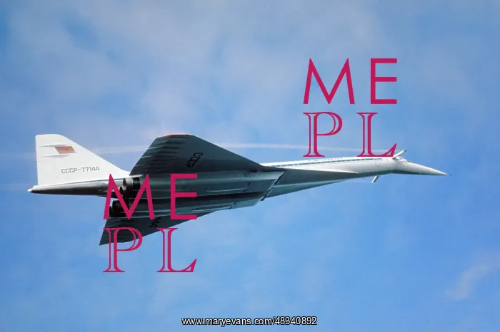 : Soviet Tupolev Tu-144 supersonic jet airliner, 1975 : Soviet Tupolev Tu-144 supersonic jet airliner, 1975