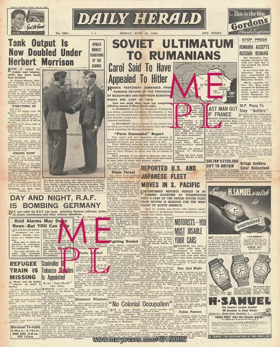 : Soviet ultimatum to Romania : Soviet ultimatum to Romania