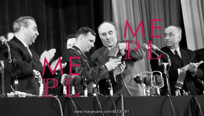: Soviet Union press conference on first manned : Soviet Union press conference on first manned