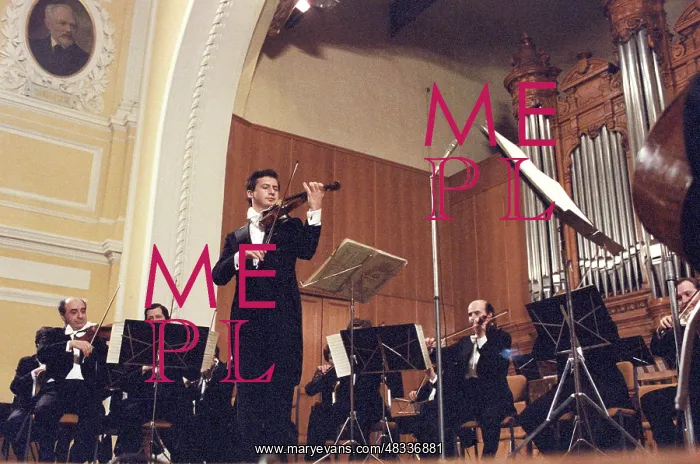 : Soviet violinist Vladimir Spivakov at Moscow Conservatory : Soviet violinist Vladimir Spivakov at Moscow Conservatory