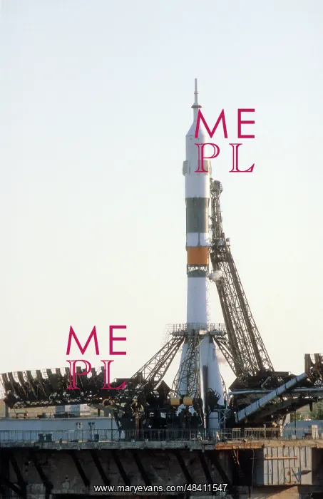 : Soyuz T-2 spaceship before launch, 1980 : Soyuz T-2 spaceship before launch, 1980