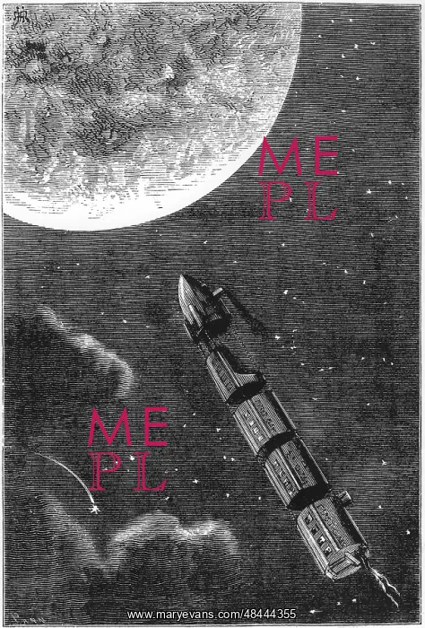 : Space capsule dwarfed by the disc of the Moon : Space capsule dwarfed by the disc of the Moon