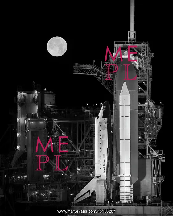 : Space Shuttle Discovery sits atop the launch pad : Space Shuttle Discovery sits atop the launch pad