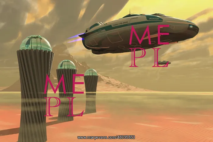 : Two spacecraft takeoff from a colony on a desert planet : Two spacecraft takeoff from a colony on a desert planet