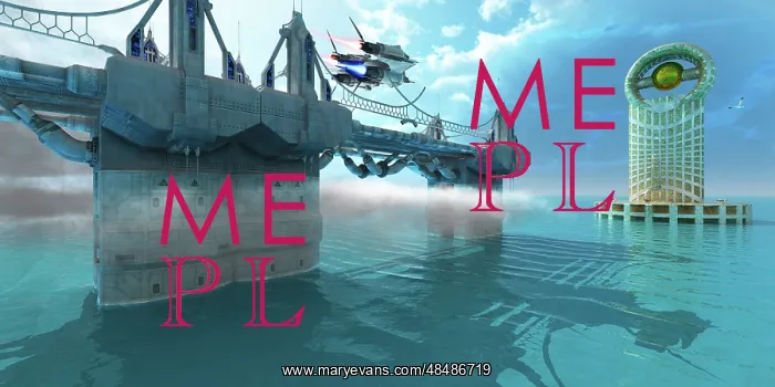 : A spaceship takes off from a skyway on an alien planet : A spaceship takes off from a skyway on an alien planet