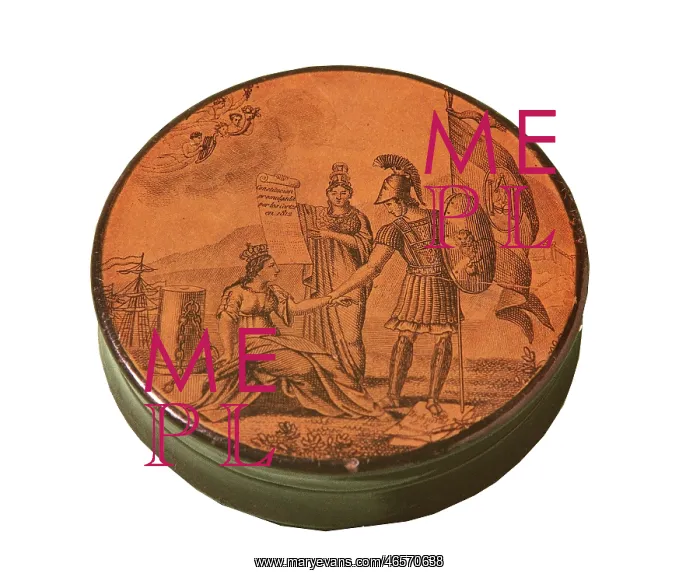 : Spain (1812). Snuff boix with allegory of the : Spain (1812). Snuff boix with allegory of the