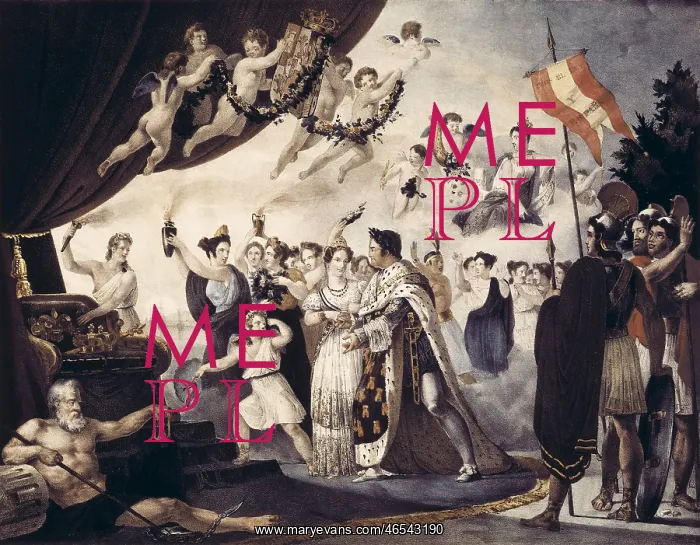 : Spain (1829). Allegory of the wedding between : Spain (1829). Allegory of the wedding between