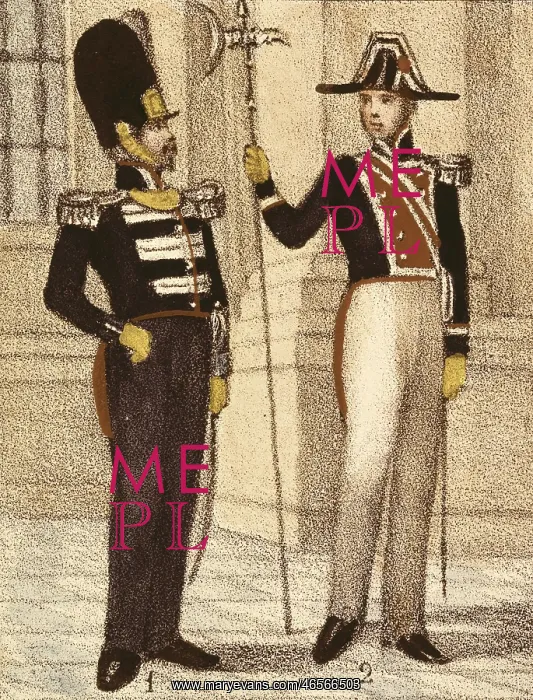 : Spain (1833). Royal Guard Infantry and halberdier : Spain (1833). Royal Guard Infantry and halberdier