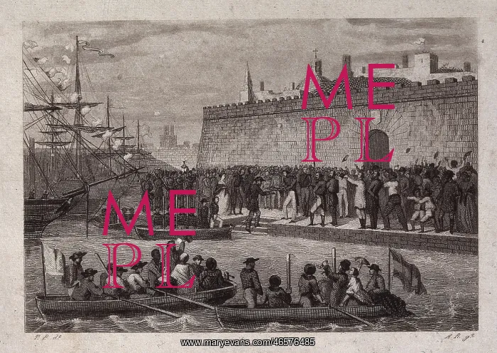 : Spain (1847). Arrival of Juan Prim to Puerto : Spain (1847). Arrival of Juan Prim to Puerto