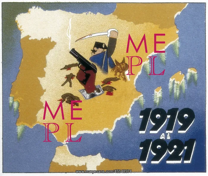 : Spain (1919-1921). Poster about the repression : Spain (1919-1921). Poster about the repression