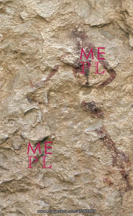 : SPAIN. Alpera. Alpera Cave paintings.. Human : SPAIN. Alpera. Alpera Cave paintings.. Human