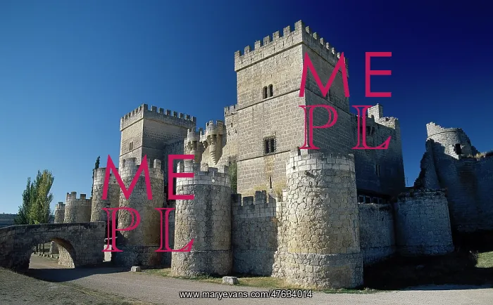 : Spain. Ampudia. Medieval Castle. 15th century fortress : Spain. Ampudia. Medieval Castle. 15th century fortress