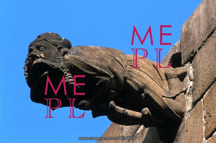 : SPAIN. Barcelona. Gothic Quarter. Gargoyle. Gothic : SPAIN. Barcelona. Gothic Quarter. Gargoyle. Gothic