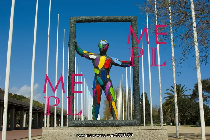 : SPAIN. Barcelona. Sant Marti. Sculpture of an : SPAIN. Barcelona. Sant Marti. Sculpture of an