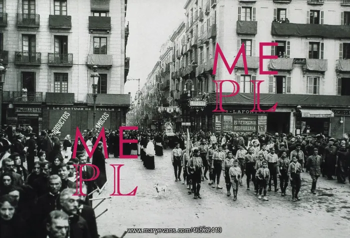 : SPAIN. Barcelona. Spain (1914). Religious procession : SPAIN. Barcelona. Spain (1914). Religious procession