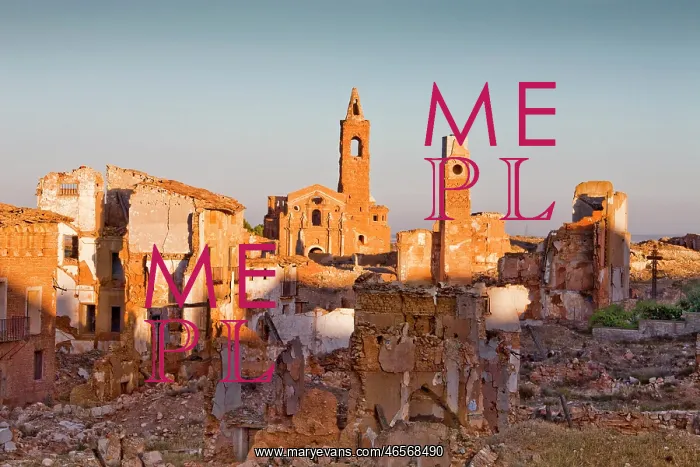  : SPAIN. Belchite. Ruins of the old town destroyed