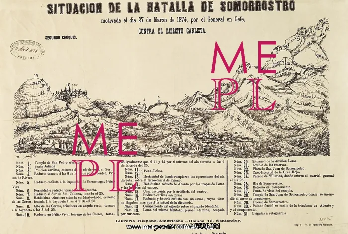 : Spain. Third Carlist War. Situation of the battle : Spain. Third Carlist War. Situation of the battle