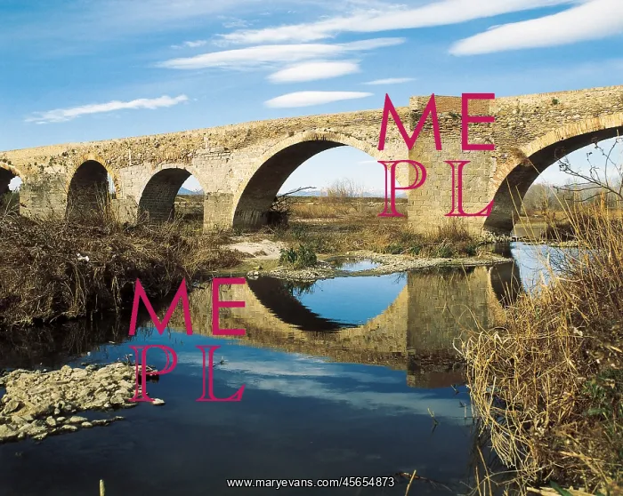  : SPAIN. Castello d'Empories. Old Bridge. Romanesque art. Architecture