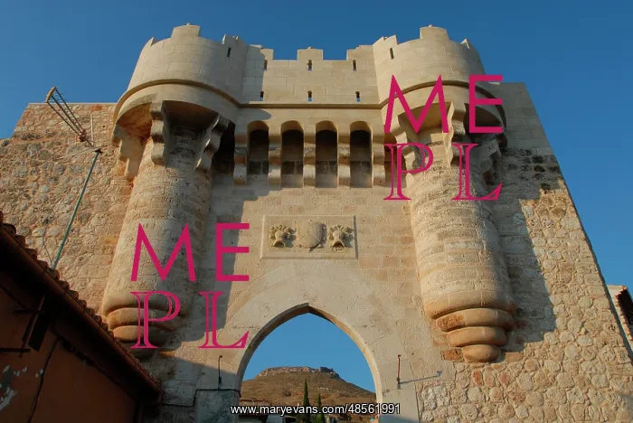 : Spain. Castile-La Mancha. Hita. St. Mary's Gate. 15th centur : Spain. Castile-La Mancha. Hita. St. Mary's Gate. 15th centur