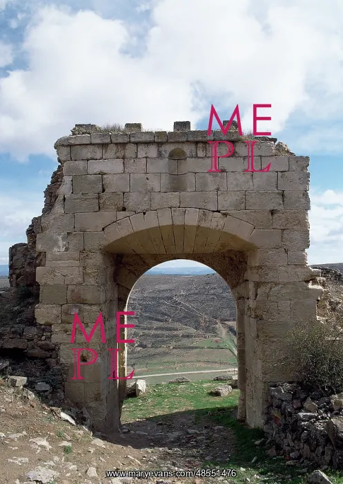 : Spain. Castile-La Mancha. Moya. Castle. Entrance. 13th centu : Spain. Castile-La Mancha. Moya. Castle. Entrance. 13th centu