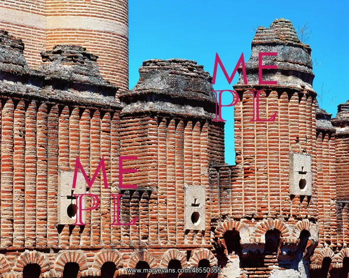 : Spain. Castile-Leon. Coca Castle.15th century. Mudejar style : Spain. Castile-Leon. Coca Castle.15th century. Mudejar style