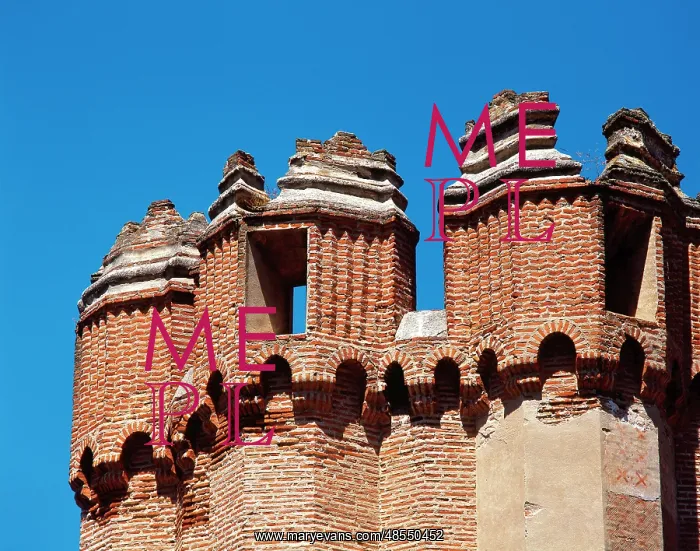 : Spain. Castile-Leon. Coca Castle.15th century. Mudejar style : Spain. Castile-Leon. Coca Castle.15th century. Mudejar style