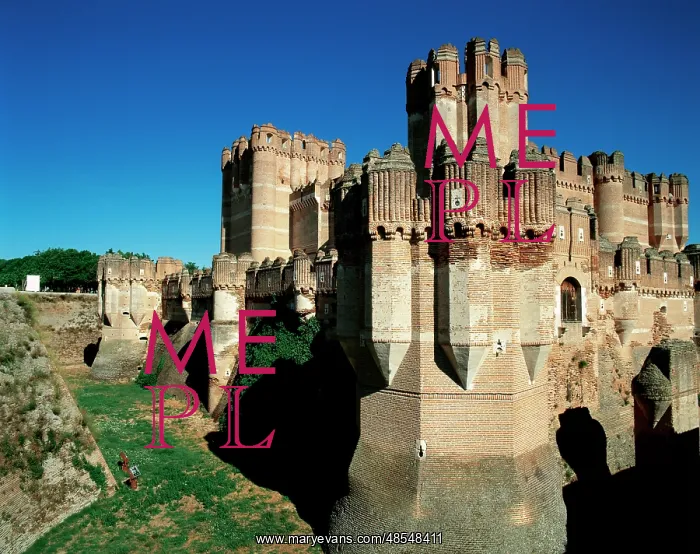 : Spain. Castile-Leon. Coca. Coca Castle.15th century. Mudejar : Spain. Castile-Leon. Coca. Coca Castle.15th century. Mudejar