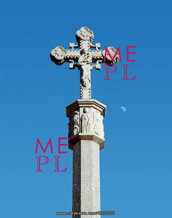 : Spain. Catalonia. Poblet Monastery. Cross : Spain. Catalonia. Poblet Monastery. Cross