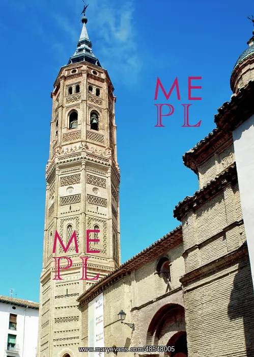 : Spain. Church of St. Andrew. Tower. Mudejar style. Built in : Spain. Church of St. Andrew. Tower. Mudejar style. Built in