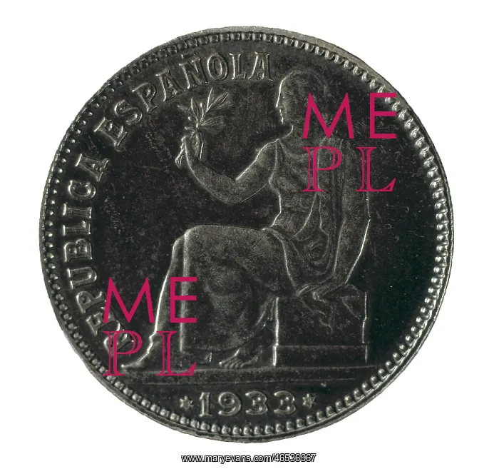 : Spain. Coin of the Second Republic (1933). Coin : Spain. Coin of the Second Republic (1933). Coin