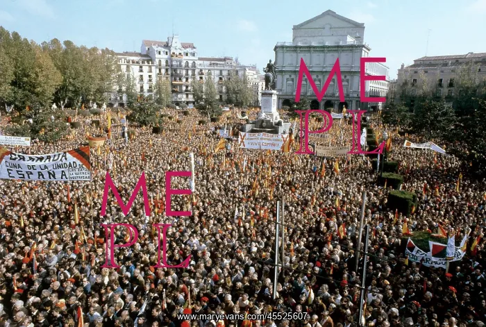  : Spain. Extreme right-wing demonstration in Plaza de Oriente, Madrid 