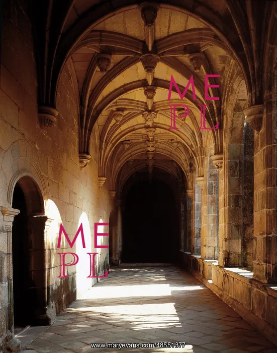 : Spain. Galicia. Monastery of Saint John of Poio. Cloister : Spain. Galicia. Monastery of Saint John of Poio. Cloister