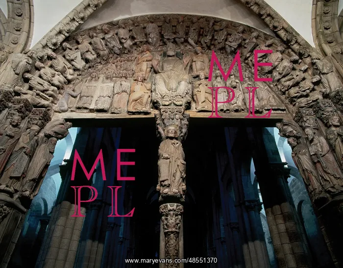 : Spain. Galicia. Santiago de Compostela. Cathedral. The Porti : Spain. Galicia. Santiago de Compostela. Cathedral. The Porti