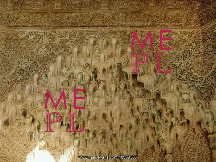 : Spain. Granada. The Alhambra. Hall of the Two Sisters. Detai : Spain. Granada. The Alhambra. Hall of the Two Sisters. Detai