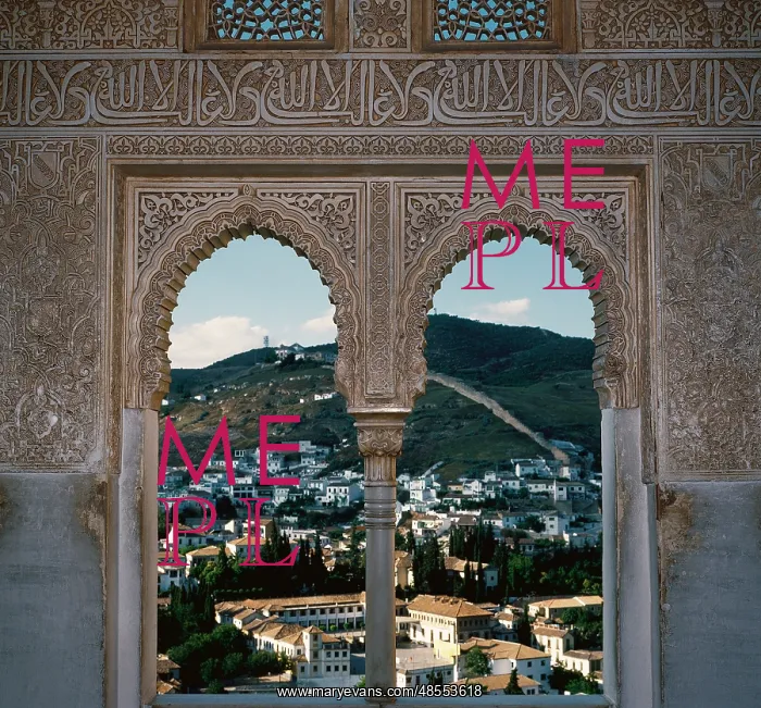 : Spain. Granada. The Palace of the Generalife, the Albaicin a : Spain. Granada. The Palace of the Generalife, the Albaicin a