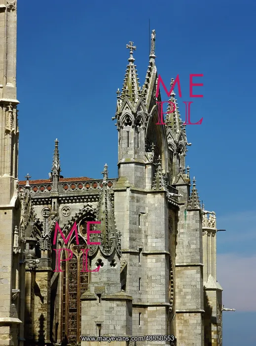 : Spain. Leon. Cathedral. 13th century. Gothic style. Exterior : Spain. Leon. Cathedral. 13th century. Gothic style. Exterior