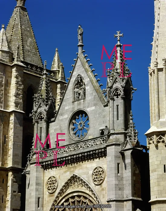  : Spain. Leon. Cathedral. 13th century. Gothic style. Main fac