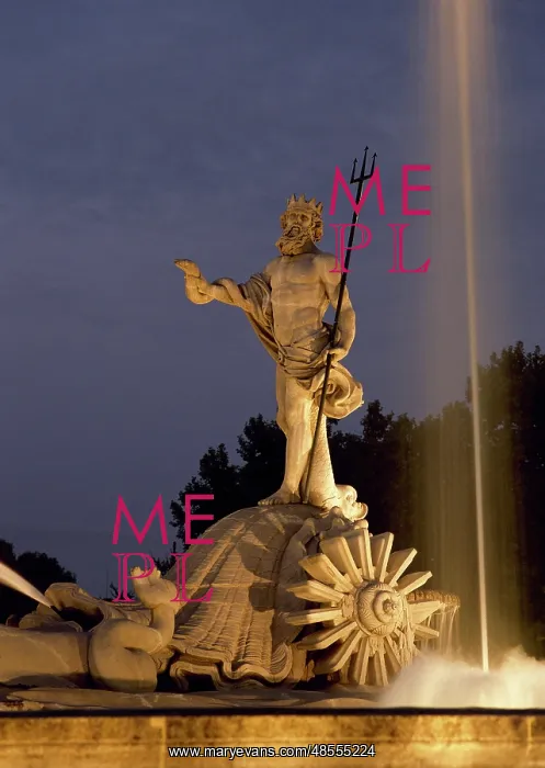: Spain. Madrid. The Neptune Fountain : Spain. Madrid. The Neptune Fountain