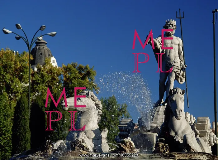 : Spain. Madrid. The Neptune Fountain : Spain. Madrid. The Neptune Fountain