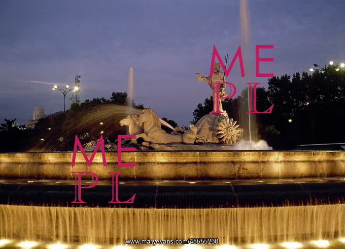 : Spain. Madrid. The Neptune Fountain : Spain. Madrid. The Neptune Fountain