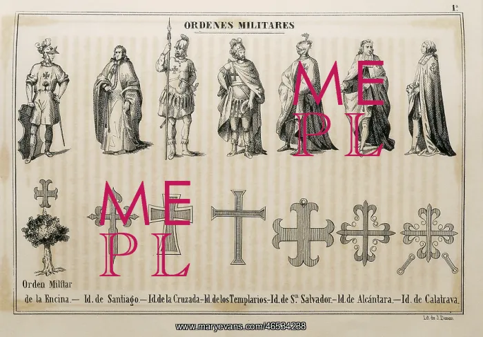 : Spain. Military orders. From left to right: Orden : Spain. Military orders. From left to right: Orden