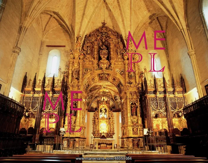 : Spain. Monastery of Holy Saviour of Ona. Altarpiece : Spain. Monastery of Holy Saviour of Ona. Altarpiece