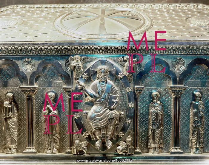 : Spain. Santiago de Compostela. Cathedral. The silver coffer : Spain. Santiago de Compostela. Cathedral. The silver coffer