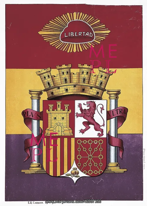 : Spain. Second Republic (1931-1936). Flag and : Spain. Second Republic (1931-1936). Flag and