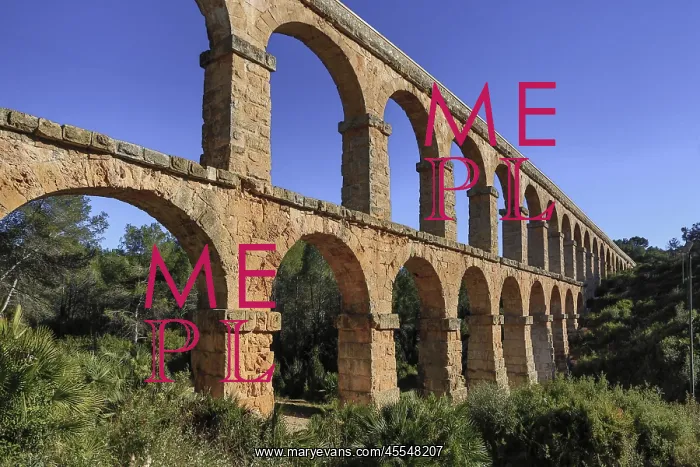 : Spain. Tarragona. Roman aquaduct : Spain. Tarragona. Roman aquaduct
