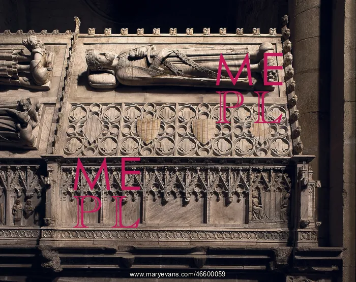 : SPAIN. Vimbodi. Monastery of Poblet. Sepulchre : SPAIN. Vimbodi. Monastery of Poblet. Sepulchre