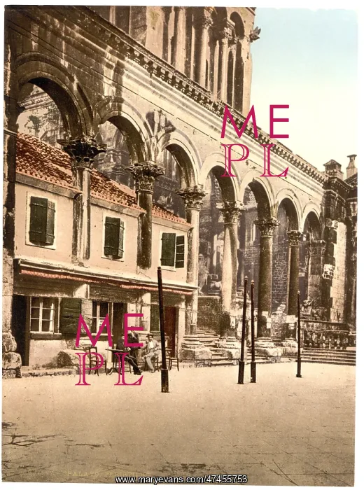 : Spalato, Diocletian's Palace, the Peristyle, Dalmatia, Austr : Spalato, Diocletian's Palace, the Peristyle, Dalmatia, Austr