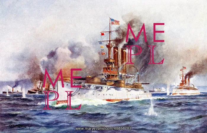 : Spanish-American War, 1898. Destruction of the : Spanish-American War, 1898. Destruction of the