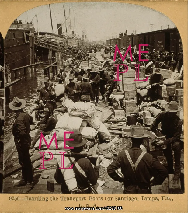 : The Spanish American War. Boarding the transport ? : The Spanish American War. Boarding the transport ?